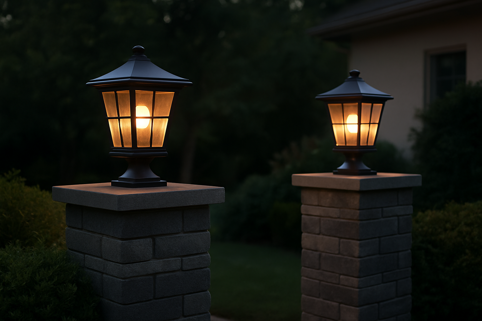 Stylish and Functional Outdoor Pillar Lights for Driveways & Entrances