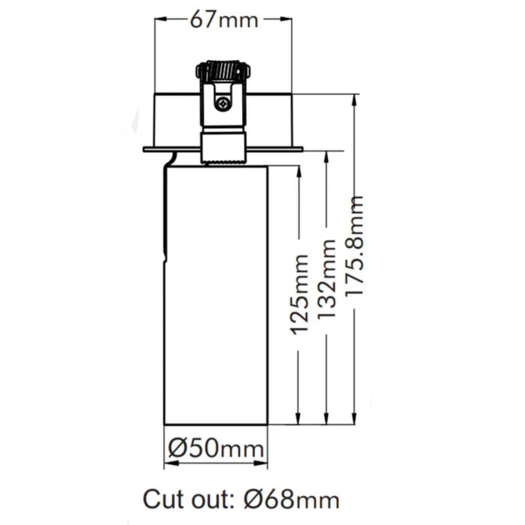 10W Black Surface Mount LED Downlight 3000K