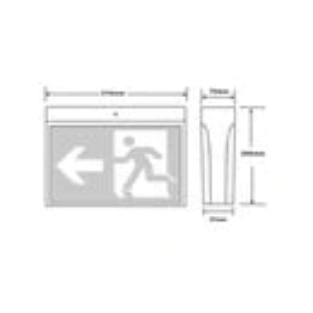 Normal Surface Mount Exit Sign (Variant 2)