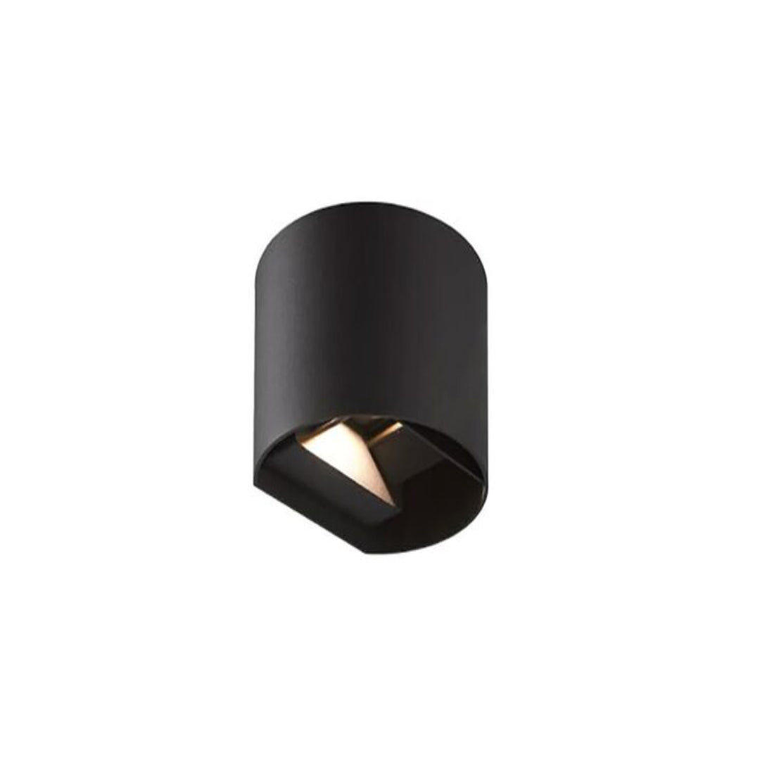 258/BK/TC Round Up/Down Wall Light Black