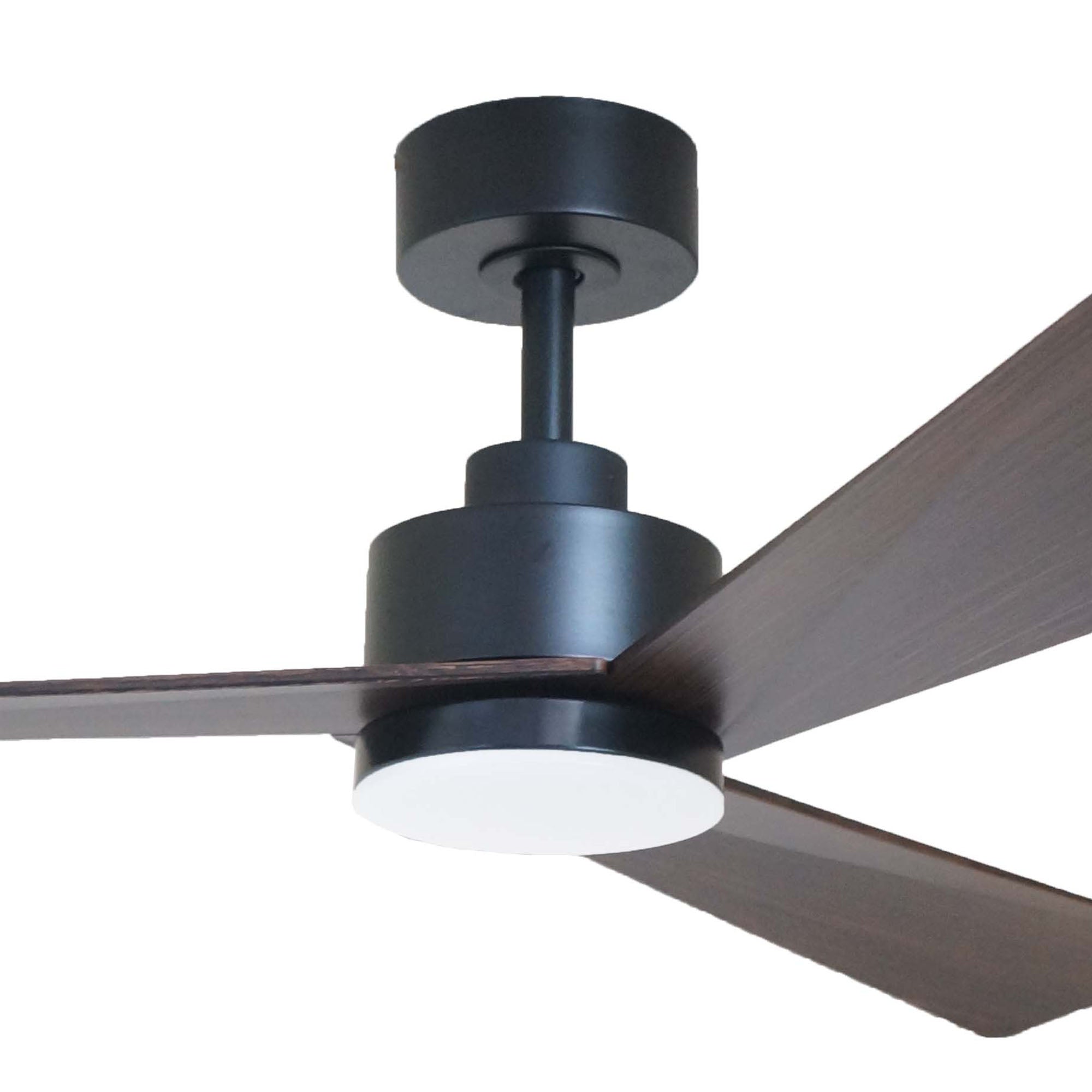Bronte 52 DC Ceiling Fan - Black-Walnut with Light