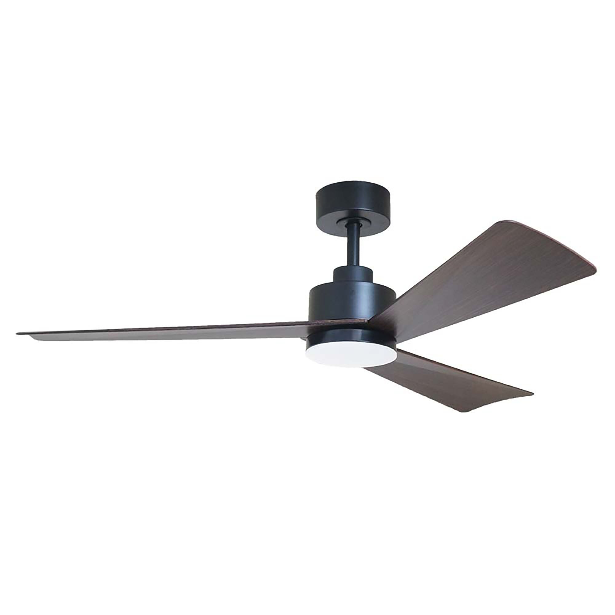 Bronte 52 DC Ceiling Fan - Black-Walnut with Light