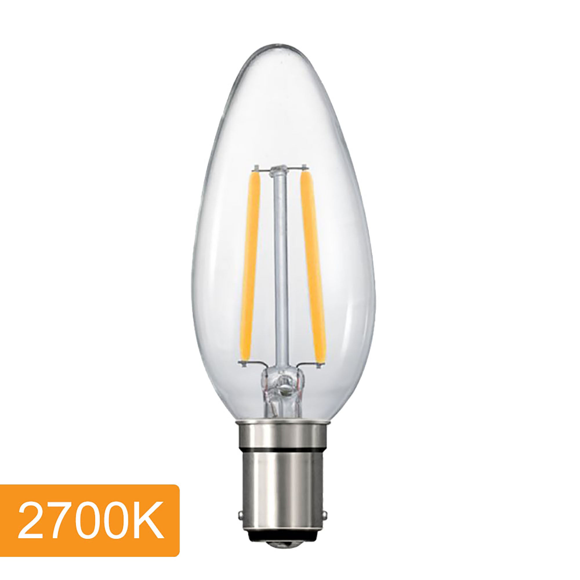 Candle C35 4w LED Filament - Dim - E27 - 2700K