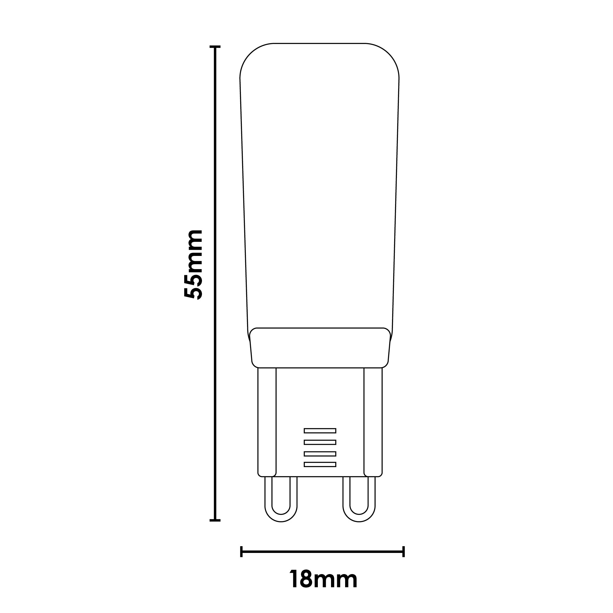 G9 4w LED Opal  - 3000K - Dim