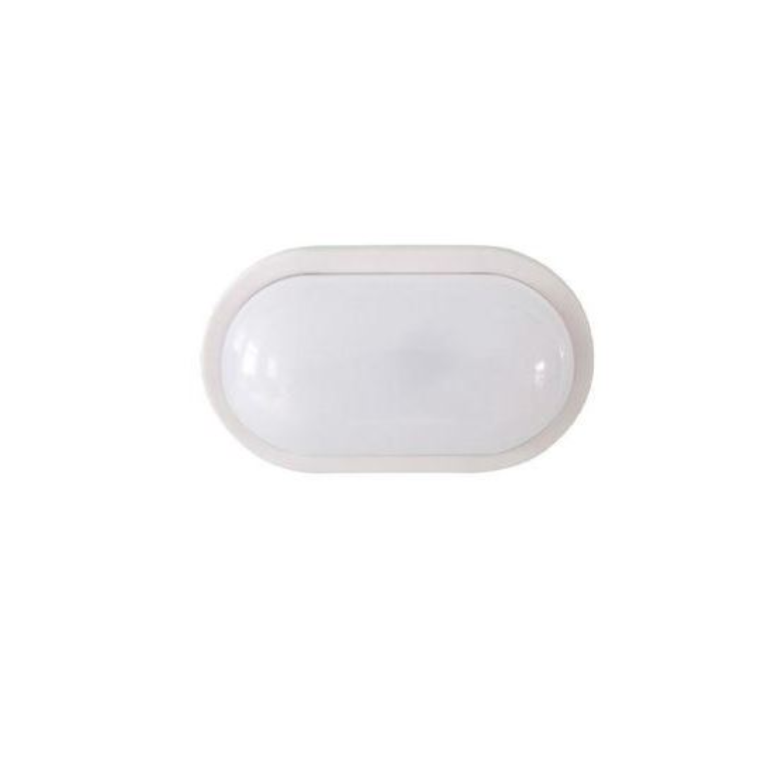 BULK: Oval LED Exterior Bulkhead Lights with Optional Cage IP65