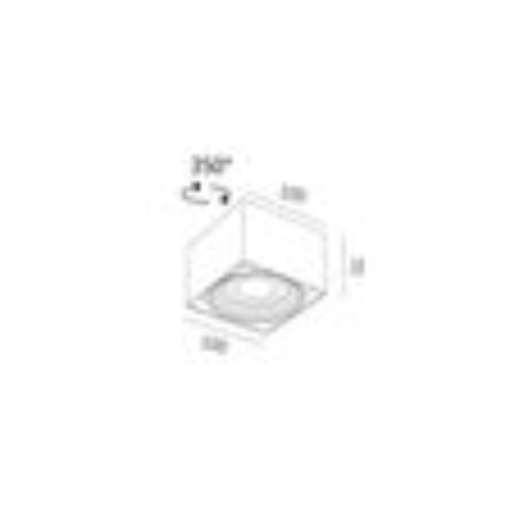 10W Black Square Surface Mount LED Downlight Tri-Color
