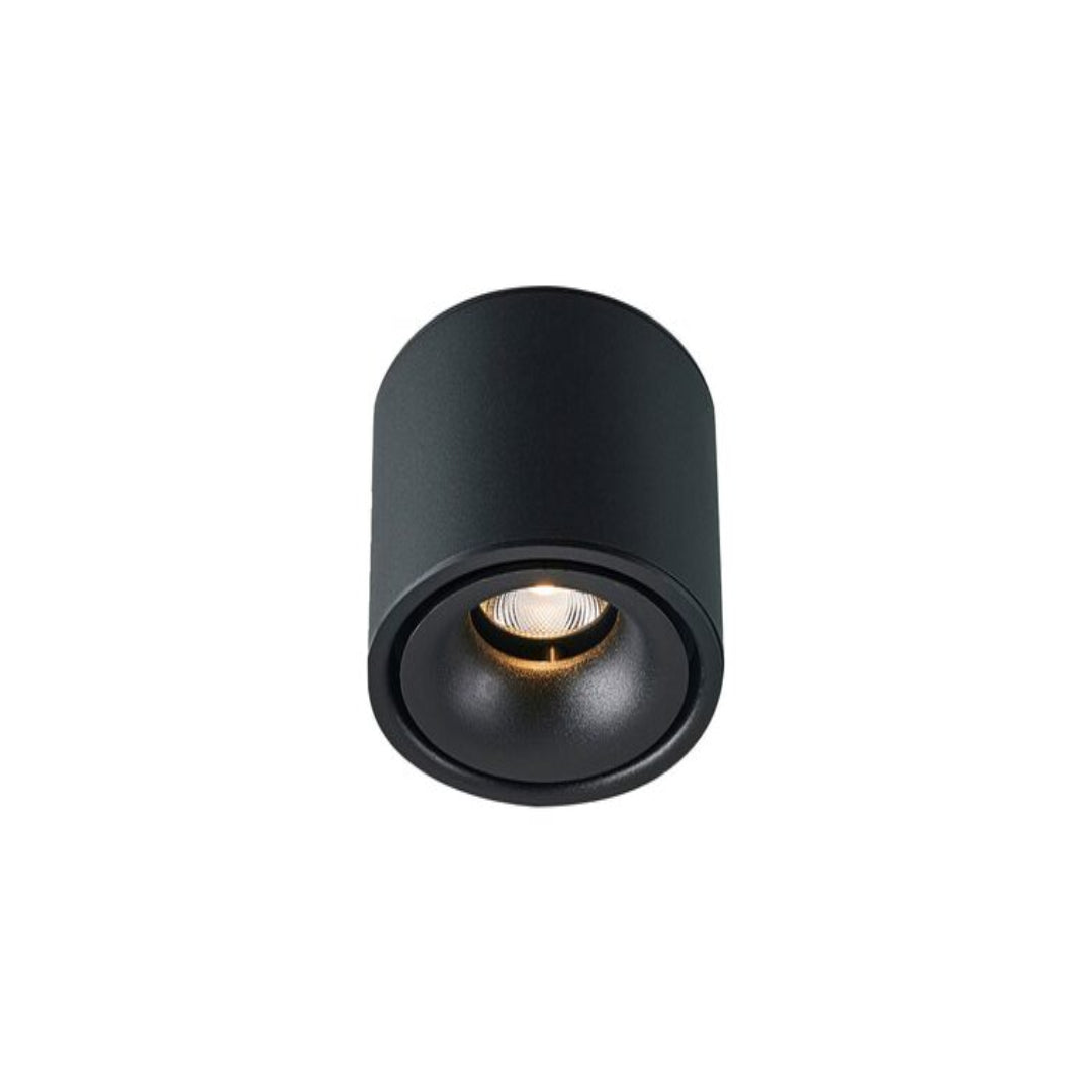 10W Black Round Surface Mount LED Downlight Tri-Color