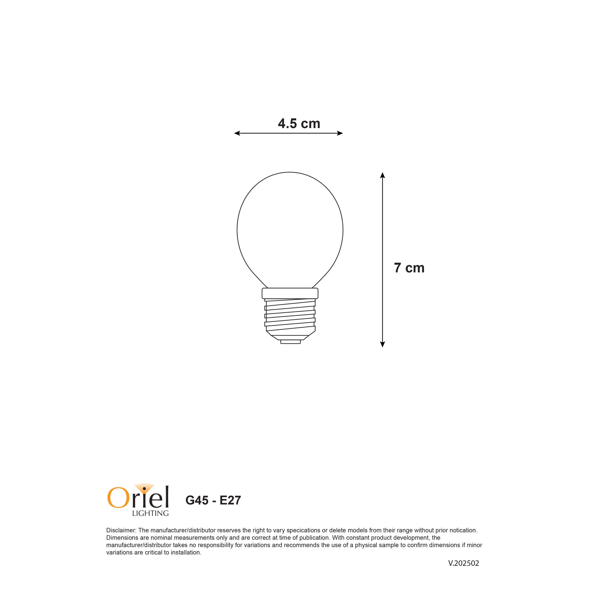 MATT OPAL FILAMENT LED G45 2700K E27