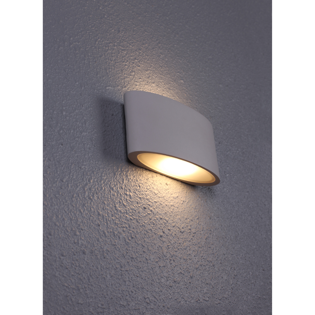 TAMA: LED Exterior Surface Mounted Curved Up/Down Wall Lights IP54