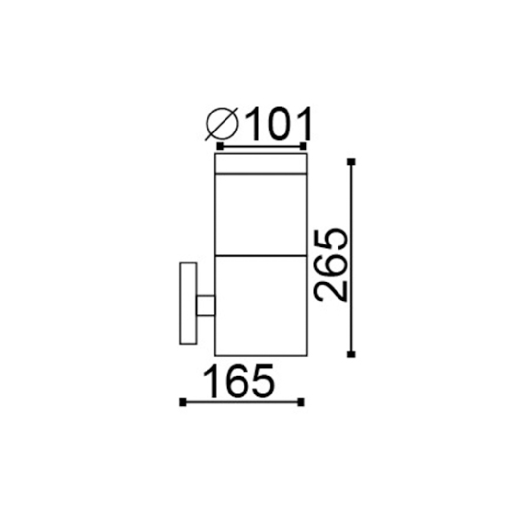 ELANORA: Exterior E27 Stainless Steel Surface Mounted Wall Lights IP44