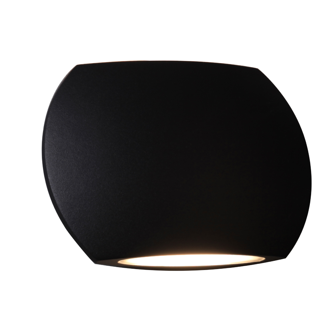 REMO: Surface Mounted LED Exterior Curved Up/Down Wall Lights IP54