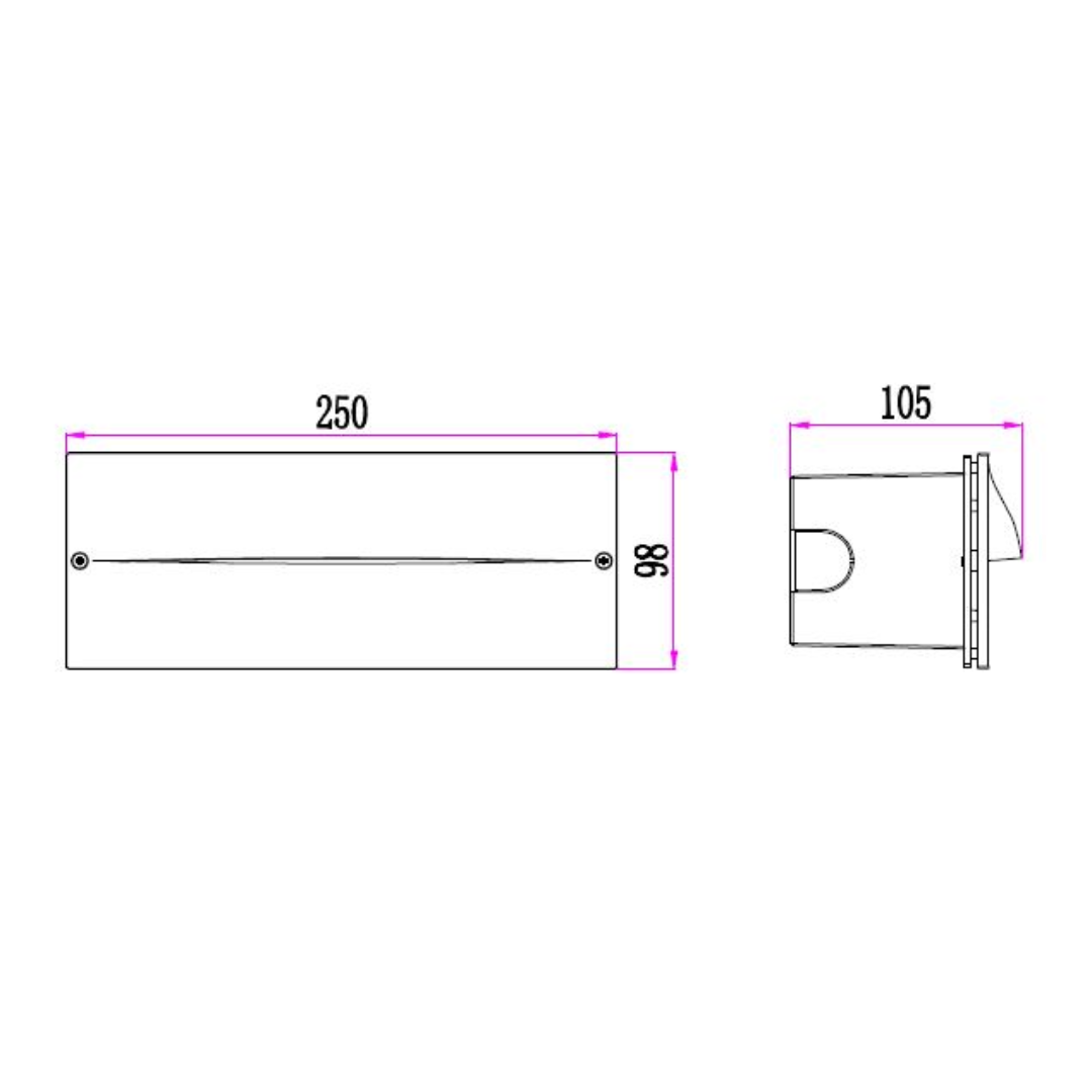 OGA: Recessed Exterior LED Wall Lights IP65