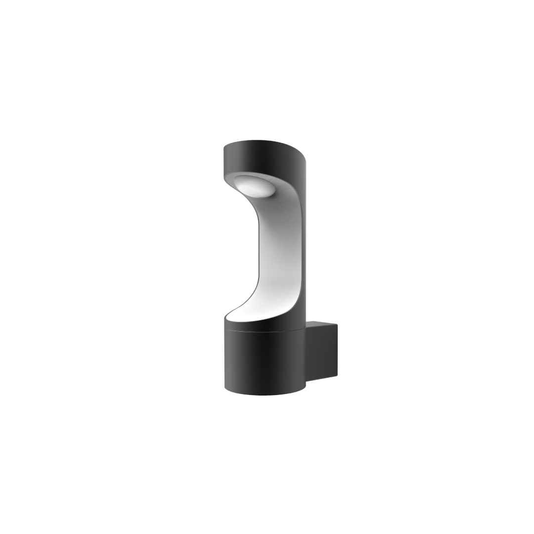 SETH: Exterior LED Matt Black Surface Mounted Wall Light IP54