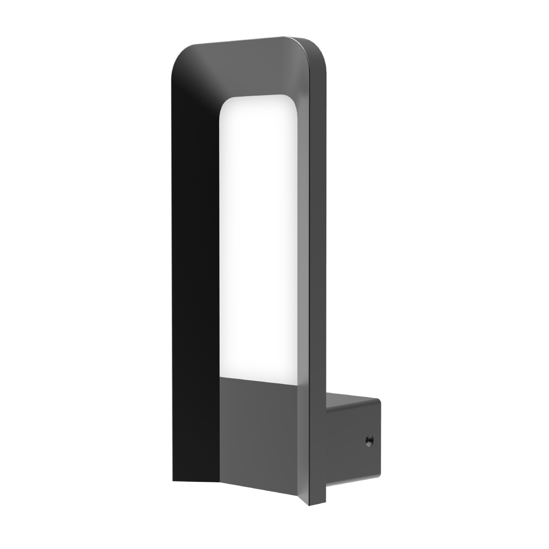 HATHOR: Exterior LED Dark Grey Rectangular Surface Mounted Wall Light IP54