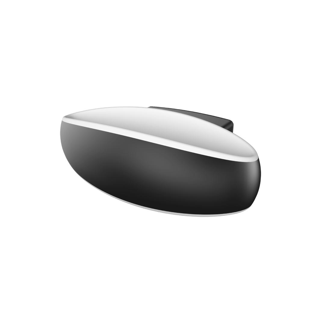 HORUS: Exterior LED Matte Black Crescent Surface Mounted Wall Light IP54