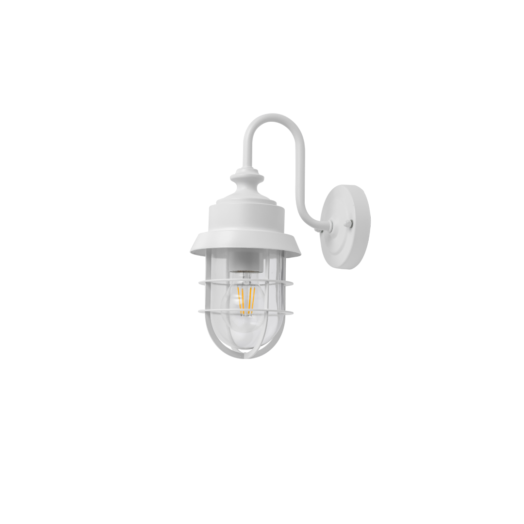 PAROL: Exterior Cylinder Glass with Cage Wall Lights IP44