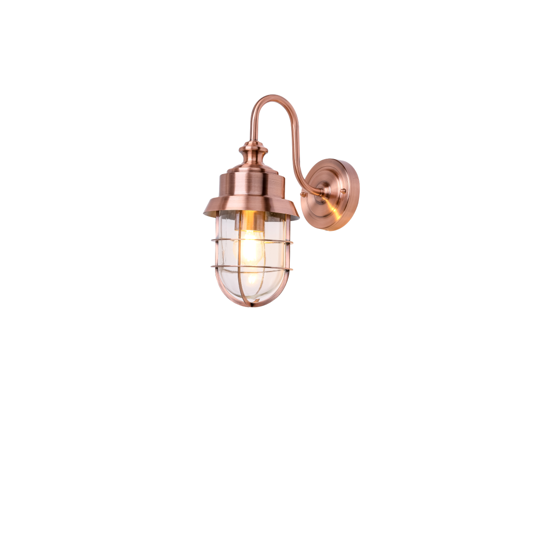 PAROL: Exterior Cylinder Glass with Cage Wall Lights IP44