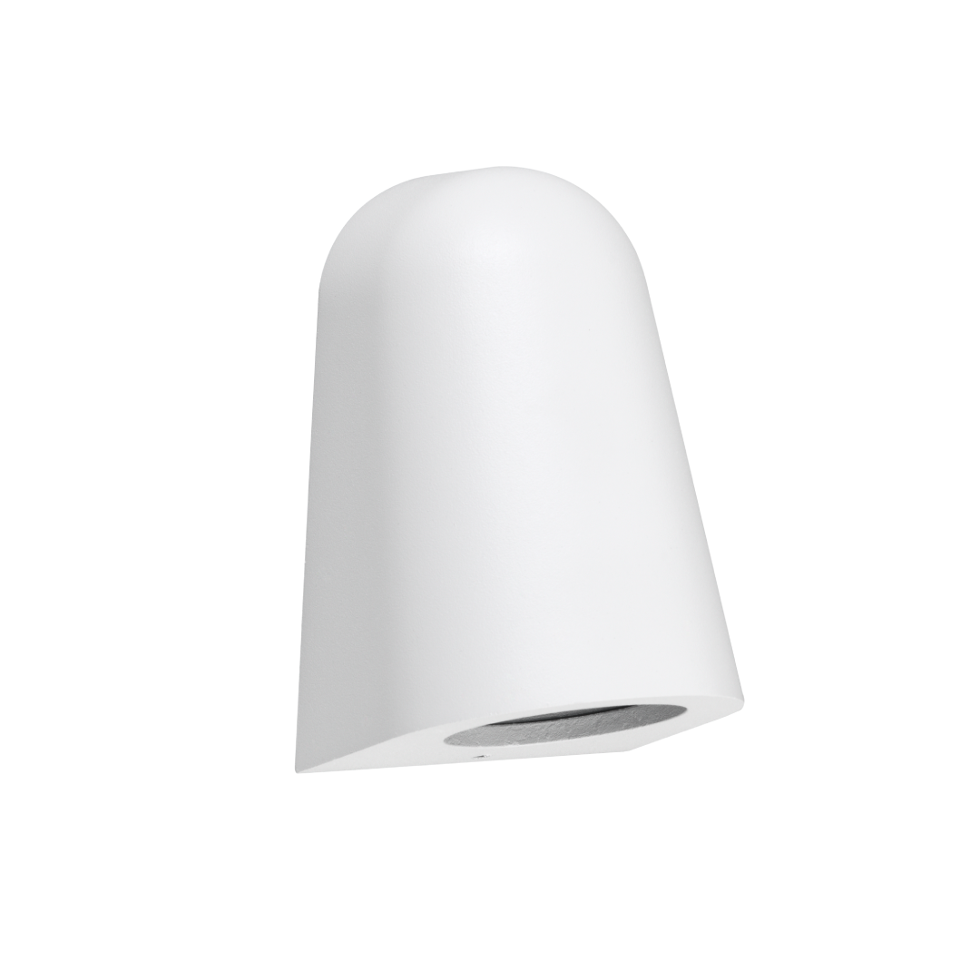 TORQUE: Exterior GU10/MR16 Matte White Surface Mounted Cone Wall Lights IP65