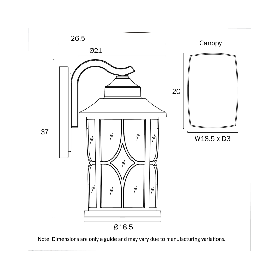 LENORE 215 EXTERIOR WALL LIGHT
