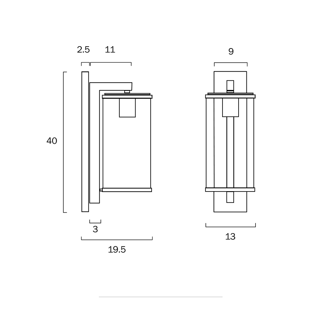 PEROVA 40 EXTERIOR WALL LIGHT