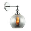 PESINI: Interior Swing Arm Glass with Antique Brass/ Chrome Highlight Wall Lights