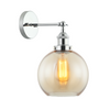 PESINI: Interior Swing Arm Glass with Antique Brass/ Chrome Highlight Wall Lights