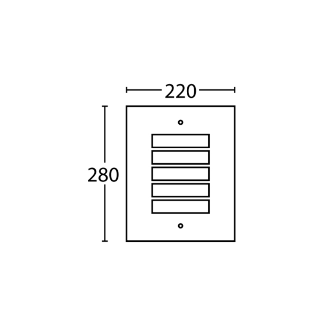 NED: Exterior Grilled Surface Mounted Wall Lights IP54