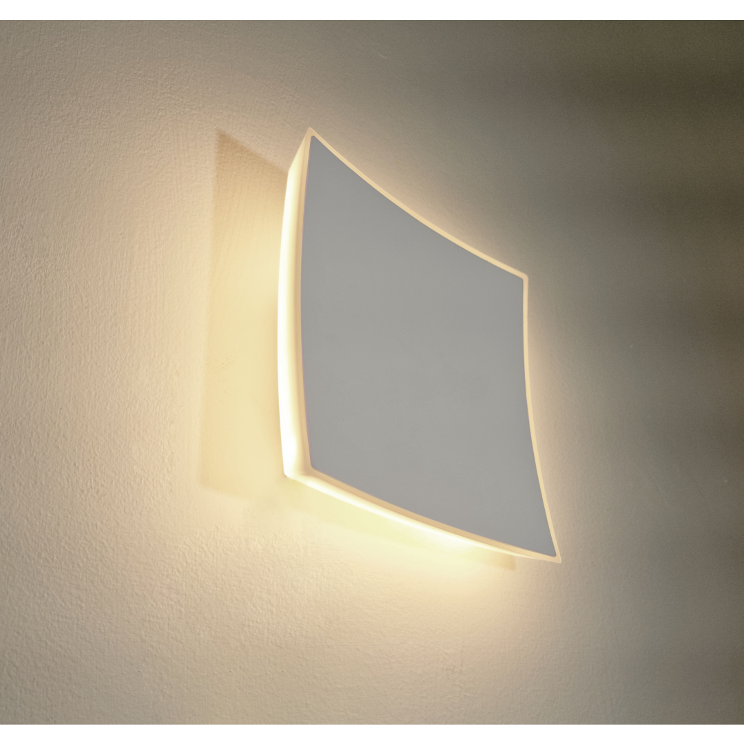 CRISTAL: LED Tri-CCT Exterior Curved Square Wall Lights IP65