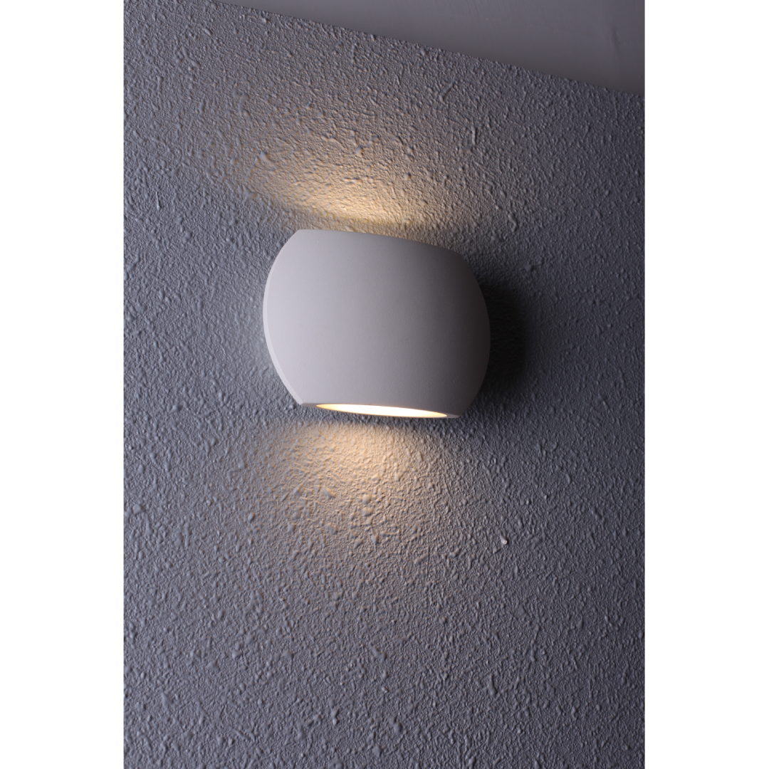 REMO: Surface Mounted LED Exterior Curved Up/Down Wall Lights IP54