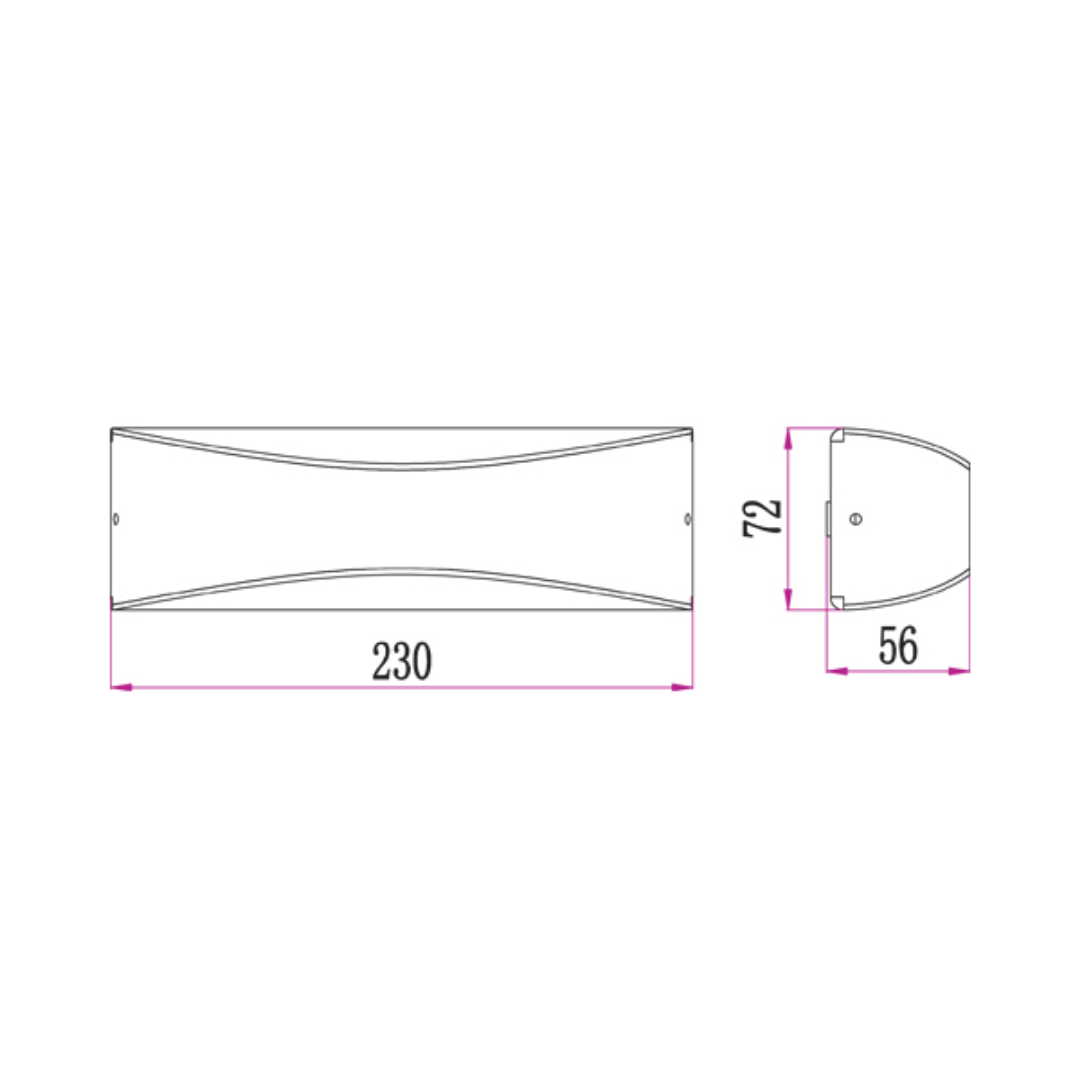 APIS: LED Exterior Surface Mounted Up/Down Wall Lights IP65