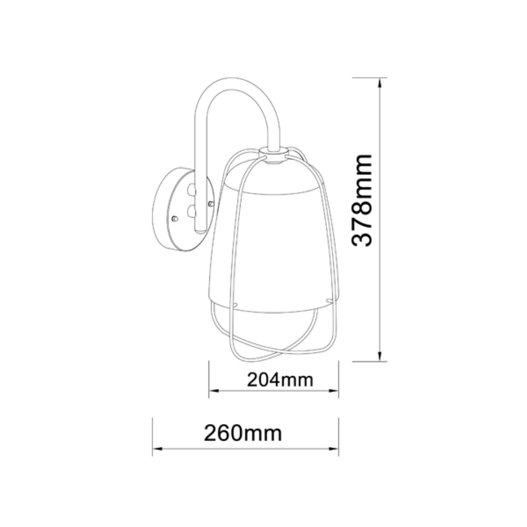 HINK: Exterior Cage Surface Mounted Wall Lights IP44