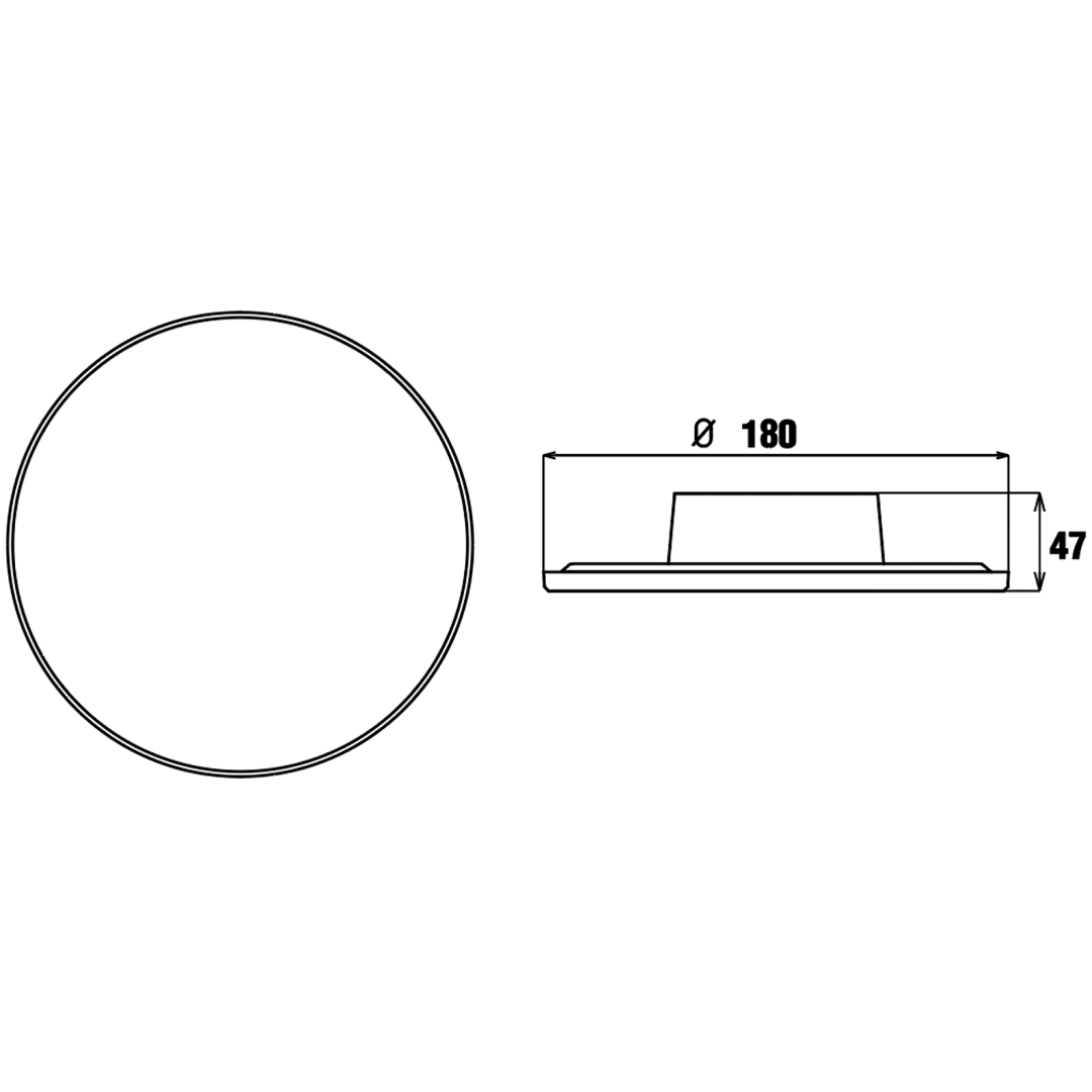 SHADOWTRI: Exterior LED Tri-CCT Round Backlit Wall Lights IP65 & IK08 (Diam: 180mm)