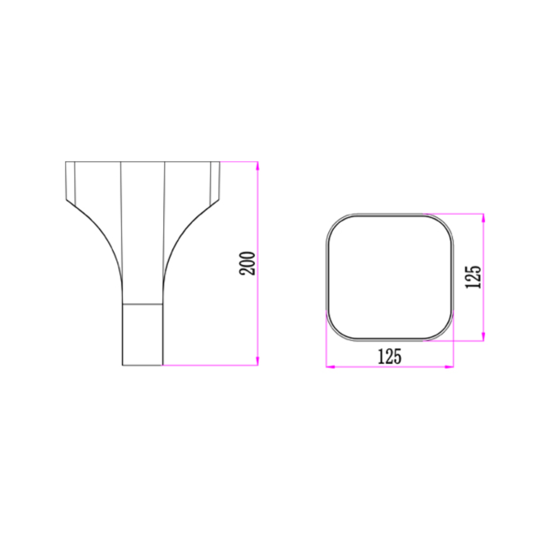 SHU: Exterior LED Dark Grey 2-Way Surface Mounted Wall Light IP65