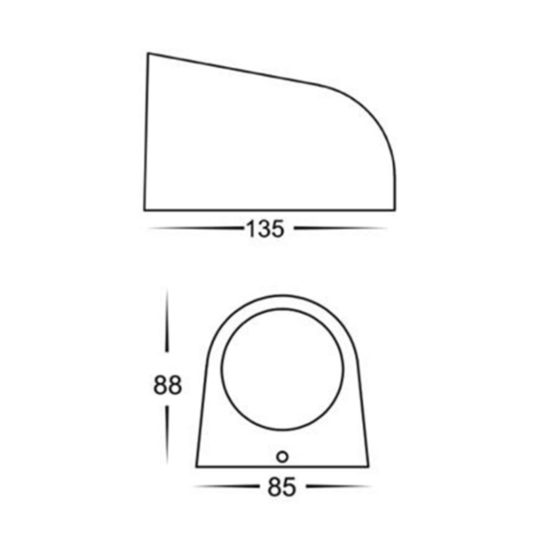 TORQUE: Exterior GU10/MR16 Matte Black Surface Mounted Cone Wall Lights IP65