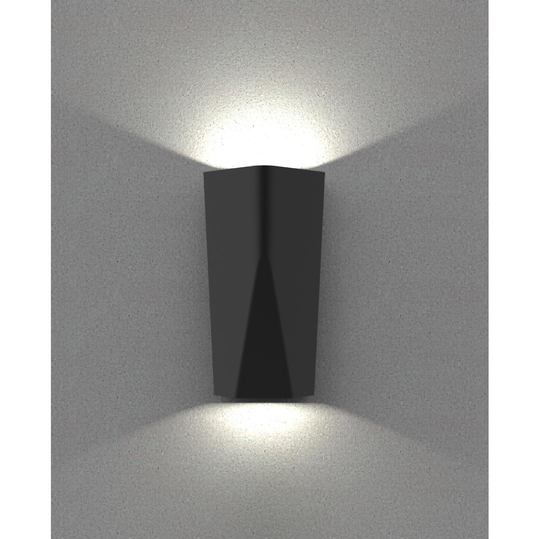 WIGTRI: Exterior LED Tri-CCT Surface Mounted Featured Up/Down Wall Lights IP65