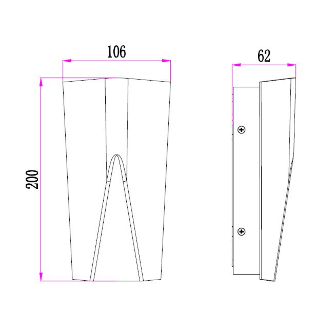 WIGTRI: Exterior LED Tri-CCT Surface Mounted Featured Up/Down Wall Lights IP65
