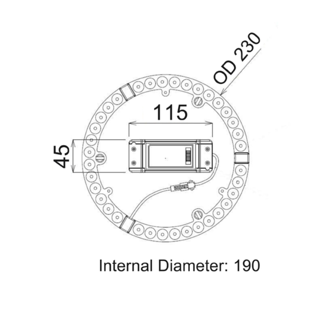 CKTRI: LED Tri-CCT Oyster Conversion Kits (12-24W)
