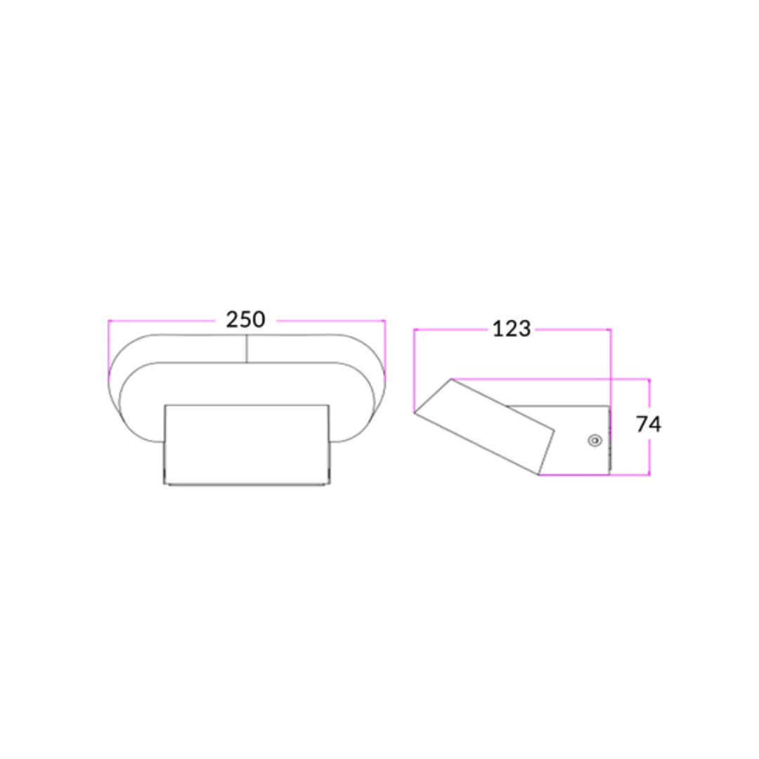 GLANS: Surface Mounted Exterior LED Wall Lights IP65