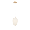 PINO: Interior Opal Matte / Smokey Black Mirror Finish Glass Oval Pendant Lights