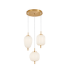 PINO: Interior Opal Matte / Smokey Black Mirror Finish multiple Pendant Lights