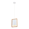 SWING: Oblong Wood Frame Pendant Lights