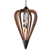 SENORITA: Rustic Large Tuscan Coffee Cherry /Winter Moss Wood Pendant Lights