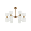 CLESSIDRA: Interior Mirror Finish Smokey Black / Opal Glass Ellipse x12 Round Base Pendant Lights