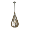 BONITO: Rustic Medium Taupe / Winter Moss Wood Tear Drop Pendant Light