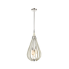 BONITO: Rustic Medium Taupe / Winter Moss Wood Tear Drop Pendant Light