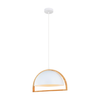 SWING: Dome With Wood Frame Pendant Lights