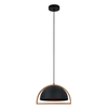 SWING: Dome With Wood Frame Pendant Lights
