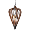 SENORITA: Rustic Medium Tuscan Coffee Cherry / Winter Moss Wood Pendant Lights