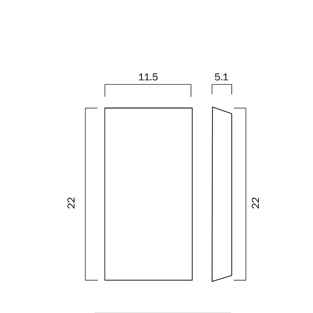 BLOC LED 2*4w UP-DOWN WALL LIGHT