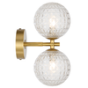 FELTON 2 LIGHT WALL LIGHT ANTIQUE GOLD